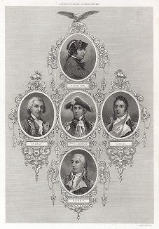 Война за независимость США. Американские военно-морские командиры. Gallery of Historical and Contemporary Portraits… Нью-Йорк, 1876