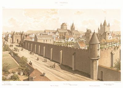 Замок Тампль в 1450 году. Paris à travers les âges..., Париж, 1885. 