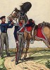 1809 г. Офицер и солдат прусской гвардейской кавалерии (лейб-уланский эскадрон). Коллекция Роберта фон Арнольди. Германия, 1911-29