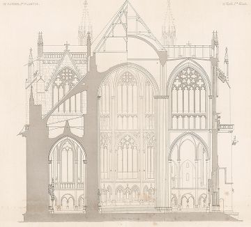 Регенсбургский собор, лист 6. Die Architectur des Mittelalters in Regensburg..., Нюрнберг, 1834-39 гг. 