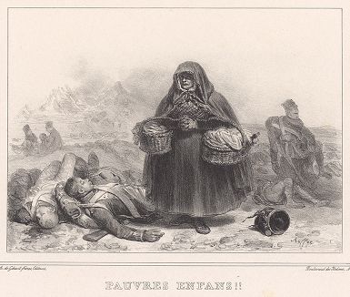 Бедные дети! После сражения эпохи наполеоновских войн. Париж, 1835