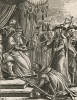Папа, коронующий Императора; фигура Смерти символизируется двумя скелетами ("Пляски смерти" Ганса Гольбейна Младшего, гравированные Венцеслаусом Холларом (лист 5))