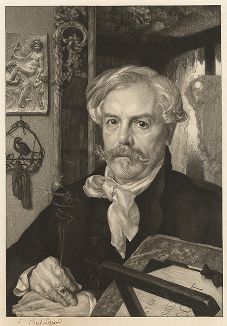 Портрет Эдмона де Гонкура работы Феликса Бракмона, 1882 год. 