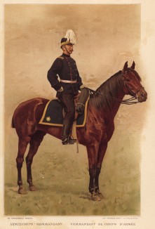 Командующий армейским корпусом армии Швейцарии (из альбома хромолитографий L' Armée Suisse... Цюрих. 1894 год)