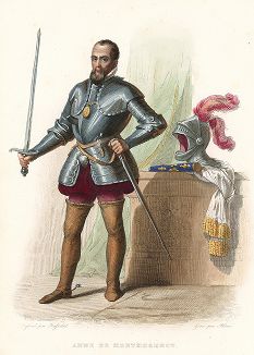 Анн де Монморанси (1492/5-1567) - маршал и пэр Франции. Лист из серии Le Plutarque francais..., Париж, 1844-47 гг. 