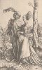 Прогулка. Гравюра Альбрехта Дюрера, выполненная ок. 1496-97 годов (Репринт 1928 года. Лейпциг)