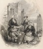 Титульный лист XXXIII тома "Библиотеки натуралиста" Вильяма Жардина, изданного в Эдинбурге в 1843 году и посвящённого Александру фон Гумбольдту (на миниатюре изображена сцена на рыбном рынке)