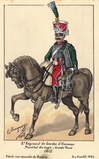 1813 г. Сержант 2-го полка Гвардии чести в парадной форме. Коллекция Роберта фон Арнольди. Германия, 1911-28