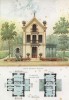 Маленький загородный домик с зимним садом в Буживале (пригород Парижа) (из популярного у парижских архитекторов 1880-х Nouvelles maisons de campagne...)
