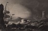 Гавань. Гравюра с картины Людольфа Бакхейзена. Картинные галереи Европы, т.3. Санкт-Петербург, 1864