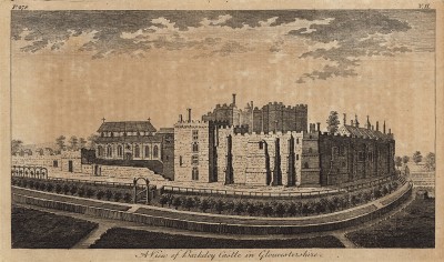 Вид на замок Баркли в графстве Глостершир (Англия) (из A New Display Of The Beauties Of England... Лондон. 1776 г. Том 2. Лист 278)