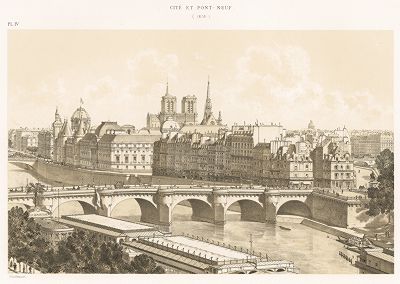Вид на Сите и Пон-Нёф в 1878 году. Paris à travers les âges..., Париж, 1885. 