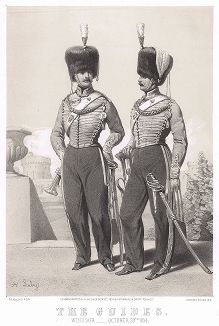 Французские кавалеристы в Виндзоре 29 октября 1854 г. Редкая литография Огюста Лаби. Лондон, 1854