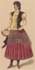 Маскарадный костюм "Эсмеральда". Лист из издания "Fancy Dresses Described; Or, What to Wear at Fancy Balls", Лондон, 1887 год