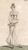 Ампирная снегурочка-2. Белоснежный перкалевый наряд, дополненный уложенными по-китайски волосами. Из первого французского журнала мод эпохи ампир Journal des dames et des modes, Париж, 1813. Модель № 1328