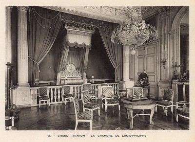 Версаль. Большой Трианон. Комната короля Луи-Филиппа. Фототипия из альбома Le Chateau de Versailles et les Trianons. Париж, 1900-е гг.
