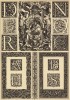 Буквицы и украшения французских манускриптов эпохи Возрождения (лист 59 альбома "Сокровищница орнаментов...", изданного в Штутгарте в 1889 году)