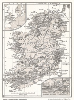 Топографическая карта Ирландии 1927 года. 