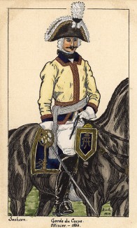 1800 г. Офицер конной гвардии королевства Саксония. Коллекция Роберта фон Арнольди. Германия, 1911-29