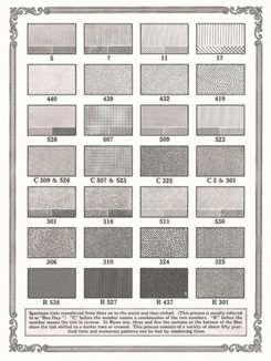 Таблица трафаретов для растровой печати. 