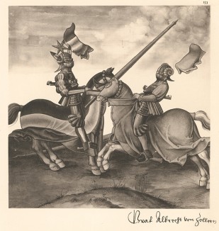 Из Freydal. Des Kaisers Maximilian I. Turniere und Mummereien (Репринт 1882 года. Вена. Лист 153)