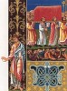 Перенос христианских реликвий. Миниатюра из манускрипта X века (из Les arts somptuaires... Париж. 1858 год)