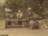 Пропаривание чайного листа. Крашенная вручную японская альбуминовая фотография эпохи Мэйдзи (1868-1912). 