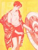 Девушка с зонтом. Реклама из американского журнала 1920-х годов. 