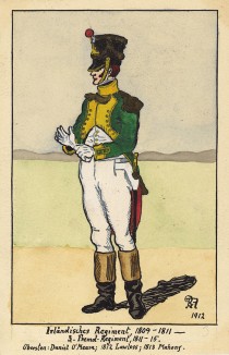 1809-15 гг. Офицер ирландского легиона Великой армии Наполеона. Коллекция Роберта фон Арнольди. Германия, 1911-29