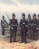 Бельгийская пехота 1850-х (из популярной в нацистской Германии работы Мартина Лезиуса Das Ehrenkleid des Soldaten... Берлин. 1936 год)