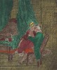 Муж спрашивает жену… Д.А.Ровинский. Русские народные картинки. Атлас. Т.I, л.155. Санкт-Петербург, 1881