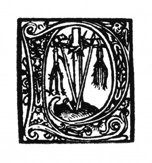 Инициал (буквица) D, выполненный Эрхардом Шёном для Missale des Bistums Eichstatt. Нюрнберг, 1517