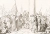 14 сентября 1379 г. Дож Андреа Контарини (1304-82) призывает венецианцев на борьбу с объединенными силами Генуи, Венгрии и Падуи, руководимыми Франческо да Карраро. Storia Veneta, л.60. Венеция, 1864