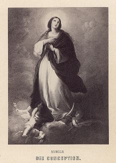 "Зачатие Богоматери" работы Мурильо. Album der Louvre Gallerie, 1860-е гг.