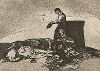 Жестокий стыд. Лист 48 из известной серии офортов знаменитого художника и гравёра Франсиско Гойи "Бедствия войны" (Los Desastres de la Guerra). Представленные листы напечатаны в Мадриде с оригинальных досок около 1900 года. 
