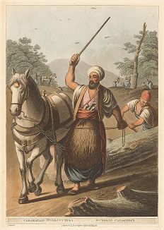 Лесорубы из Карамана, Турция. Лист из серии "Views in Egypt, Palestine and other parts of the Ottoman Empire", Лондон, 1803. 