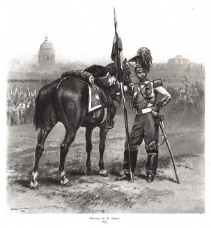 Гвардейский улан в униформе образца 1859 года (из Types et uniformes. L'armée françáise par Éduard Detaille. Париж. 1889 год)