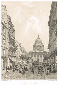 Церковь Святой Женевьевы -- покровительницы Парижа (из работы Paris dans sa splendeur, изданной в Париже в 1860-е годы)