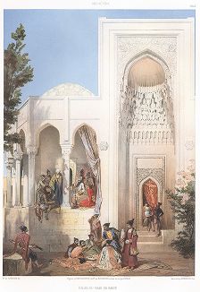 Дворец ширваншахов (Ханский дворец) в Баку. Le Caucase pittoresque князя Гагарина, л. XLII, Париж, 1847