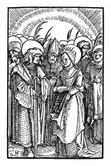 Святые. Иллюстрация Ганса Шауфелейна к Via Felicitatis. Издал Johann Miller, Аугсбург, 1513