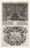 1. Торжества в иерусалимском храме 2. Столкновение между израильтянами и иудеями (из Biblisches Engel- und Kunstwerk -- шедевра германского барокко. Гравировал неподражаемый Иоганн Ульрих Краусс в Аугсбурге в 1700 году)