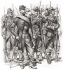 Французская линейная пехота в 1859 году (из Types et uniformes. L'armée françáise par Éduard Detaille. Париж. 1889 год)