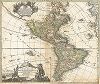 Северная и Южная Америка. Totius Americae Septentrionalis et Meridionalis. Составил Иоганн Баптист Гомманн, Нюренберг, 1710.