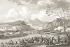 Сражение при форсировании реки Тальяменто 16 марта 1797 года. Гравюра из альбома "Военные кампании Франции времён Консульства и Империи". Campagnes des francais sous le Consulat et L'Empire. Париж, 1834