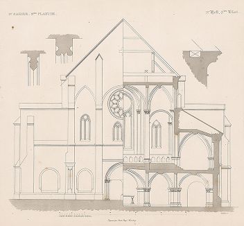 Регенсбургский собор, лист 13. Die Architectur des Mittelalters in Regensburg..., Нюрнберг, 1834-39 гг. 