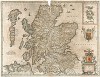 Карта королевства Шотландия. Scotia regnum. Составил Виллем Блау. Амстердам, 1635