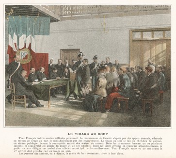 Комиссия по призыву в армию Французской республики. L'Album militaire. Livraison №1. Infanterie. Serviсe interieur. Париж, 1890