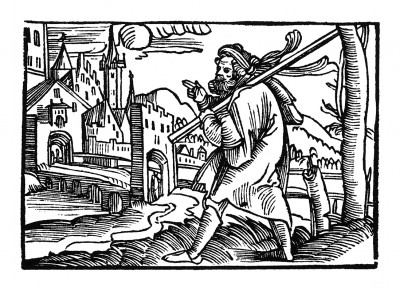 Путешествие в Самон. Из "Жития Святого Христофора" (S. Christops Geburt und Leben) неизвестного немецкого мастера. Издал Johann Weyssenburger, Ландсхут, 1520.  