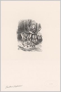 Копия «И они вместе пошли через лес (иллюстрация Джона Тенниела к книге Льюиса Кэрролла «Алиса в Зазеркалье», выпущенной в Лондоне в 1870 году)»