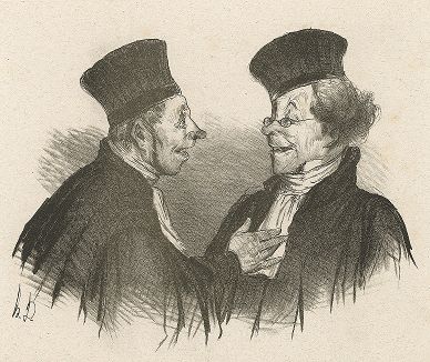 "- Мой дорогой! Вы так эффектно упали в обморок!" Литография Оноре Домье из серии "Croquis d'Expressions", 1838 год.